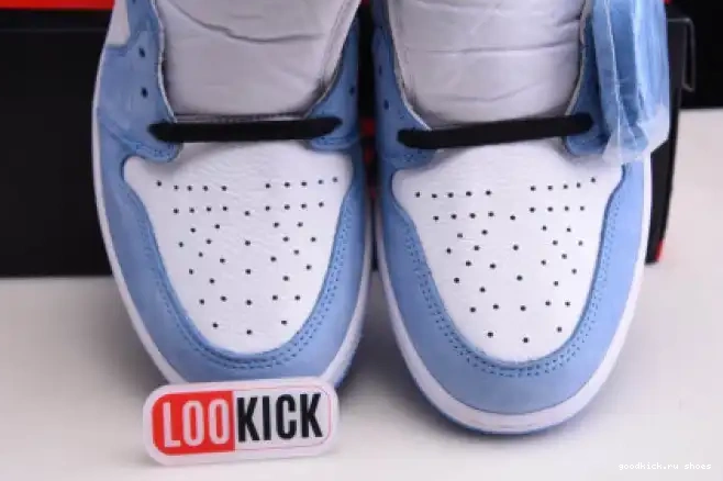 Rep RETRO 1 AIR WHITE UNIVERSITY 555088-134 BLUE JORDAN BLACK HIGH 0513